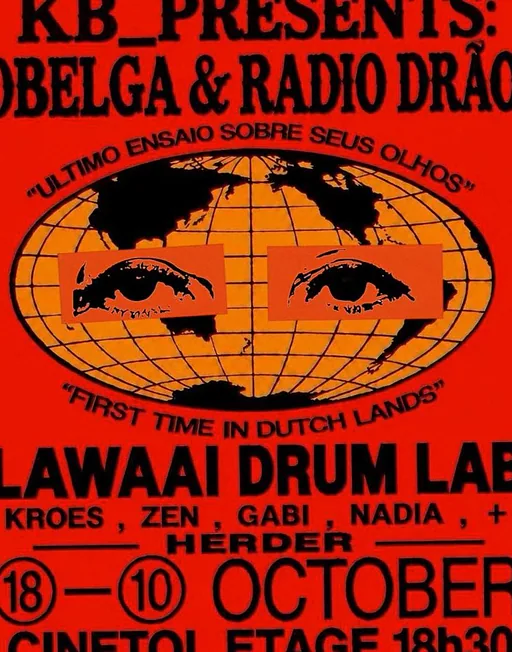 KB_ Presents: obelga & radio drão (BR) + HERDER + lawaai drum lab · Cinetol, Amsterdam · Sun, 18 Oct 2026