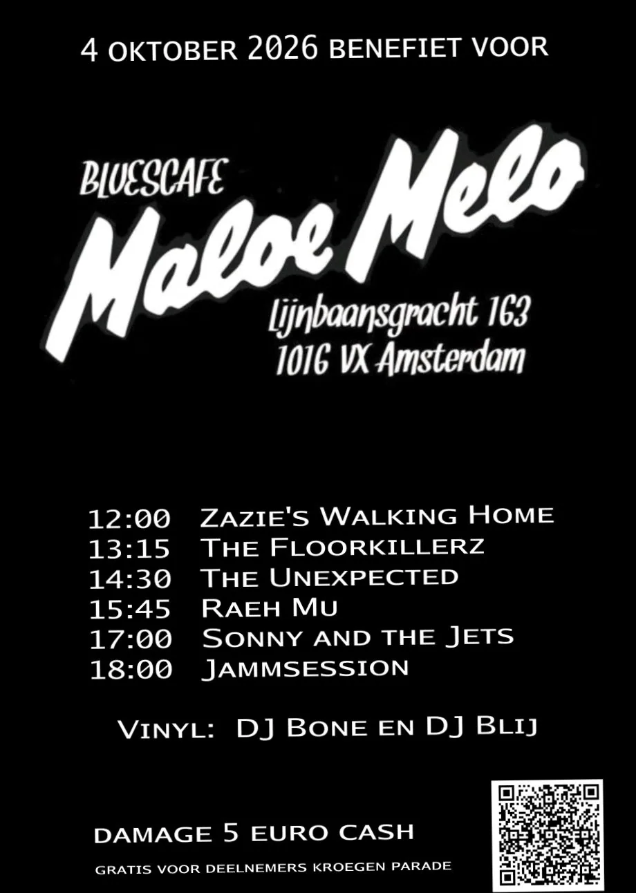 Kroegen tocht · Maloe Melo, Amsterdam · zo 4 okt 2026