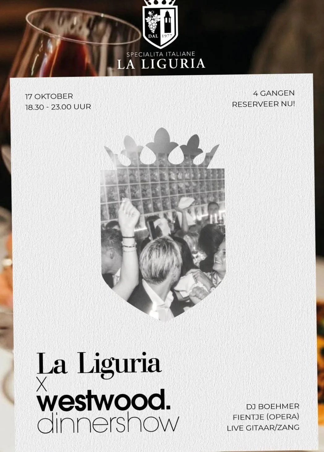 La Liguria Dinnershow · Westwood, Den Haag · za 17 okt 2026