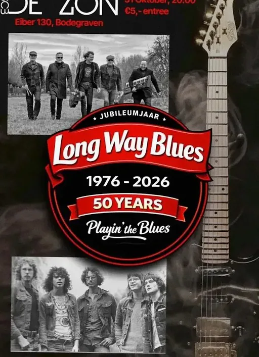 Long Way Blues · De Zon, Bodegraven · za 31 okt 2026