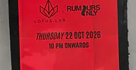Lotus Lab X Rumours Only Special · Club Oliva Amsterdam, Amsterdam · Thu, 22 Oct 2026