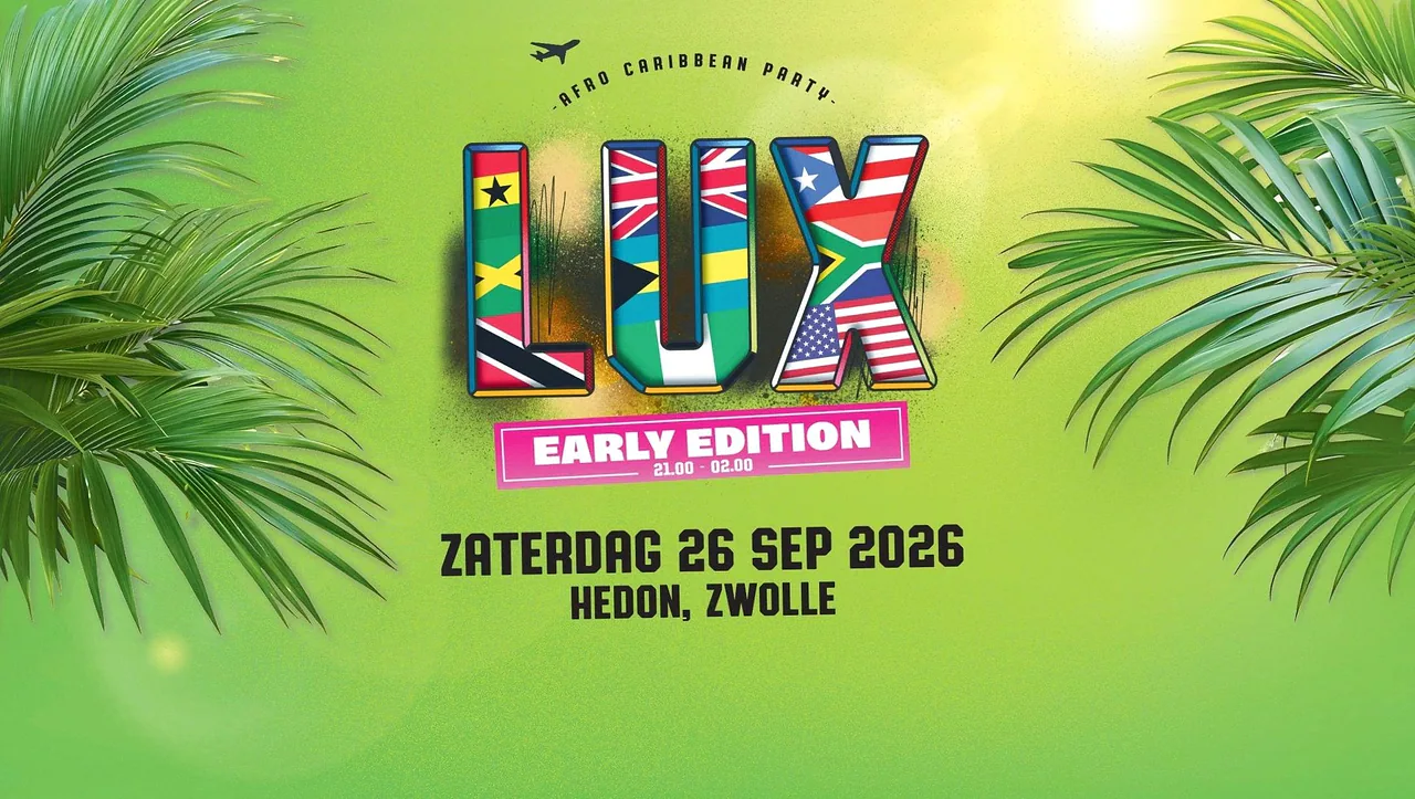 LUX: AFRO CARIBBEAN PARTY · Hedon, Zwolle · za 26 sep 2026