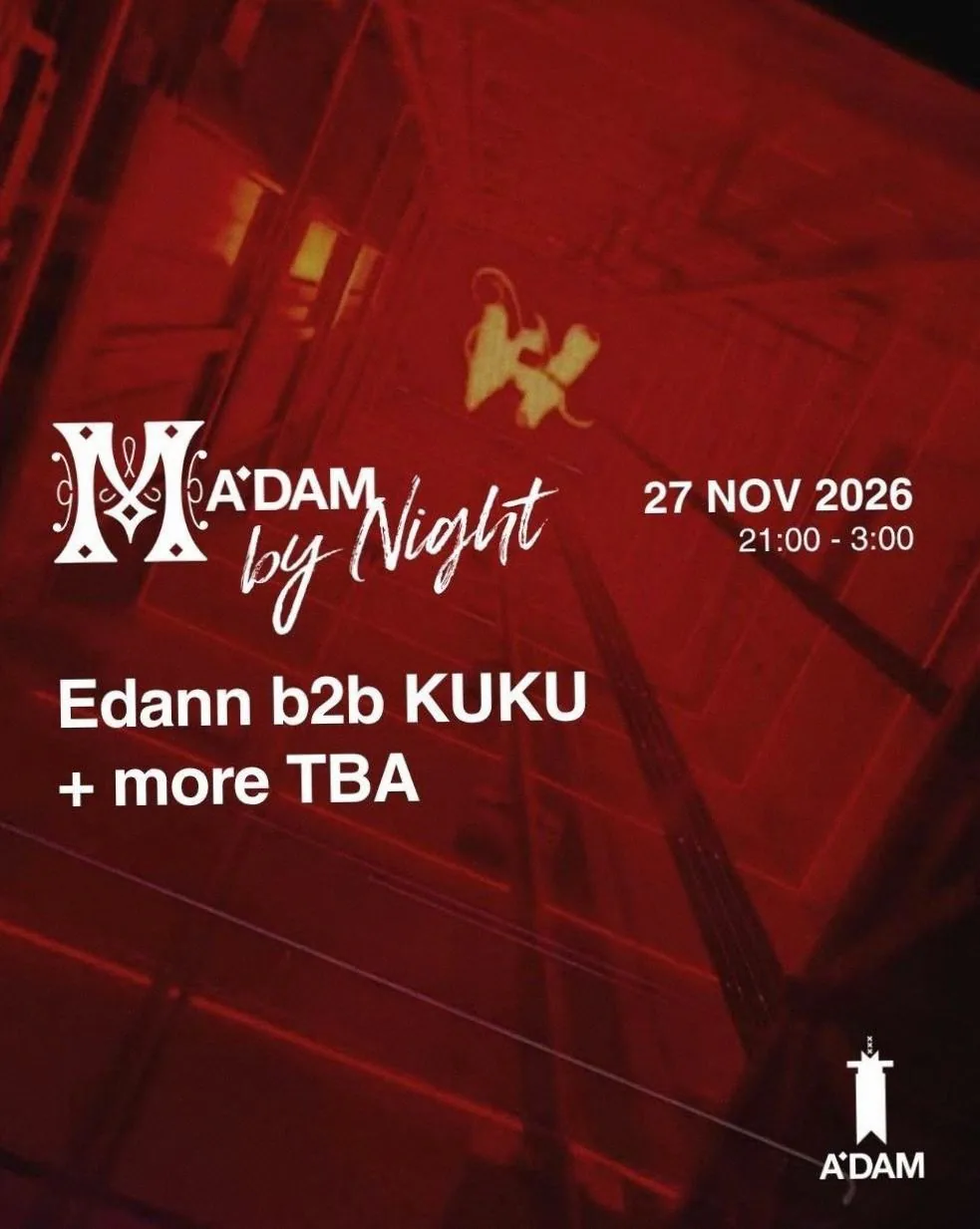 Madam by Night invites: EDEN · Madam Amsterdam, Amsterdam · Fri, 27 Nov 2026