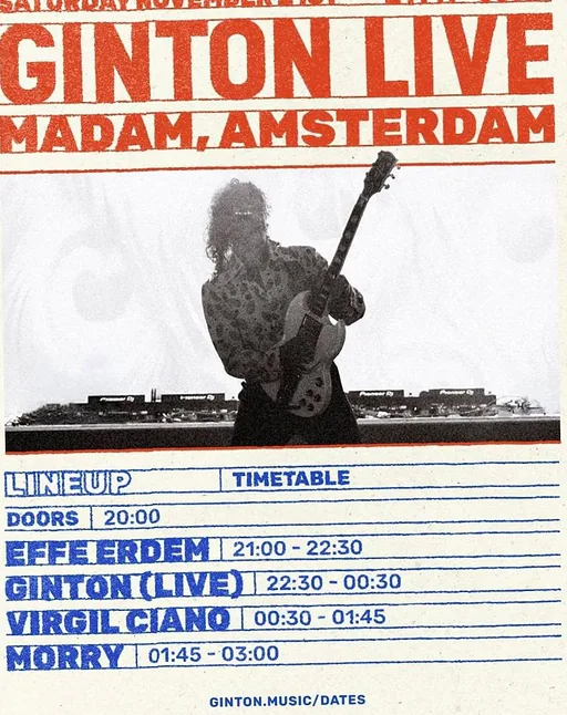 Madam by Night invites: Ginton · Madam Amsterdam, Amsterdam · za 21 nov 2026