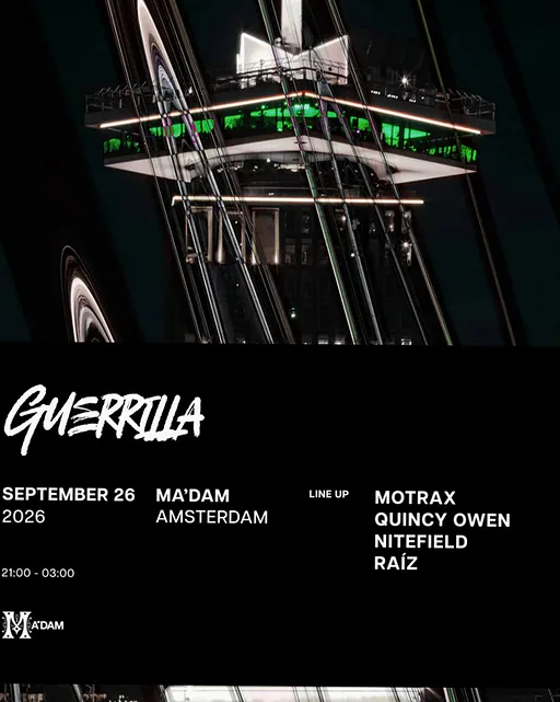 Madam by Night invites: Guerrilla · Madam Amsterdam, Amsterdam · za 26 sep 2026