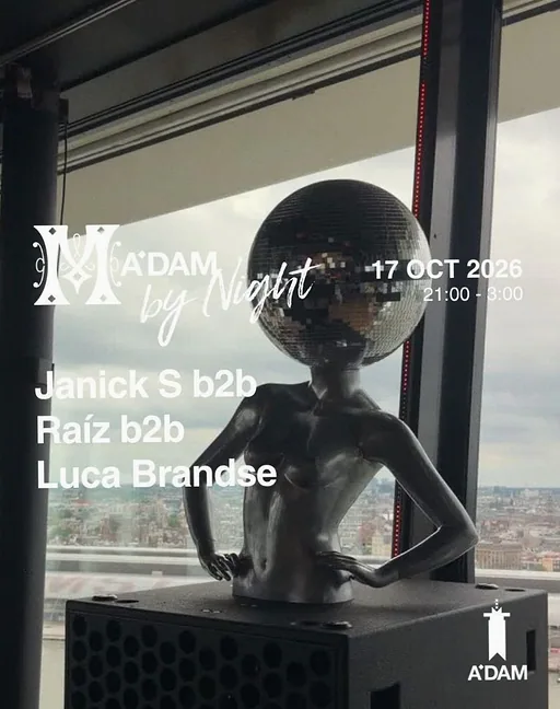 Madam by Night invites: Janick S b2b Raíz b2b Luca Brandse · Madam Amsterdam, Amsterdam · za 17 okt 2026