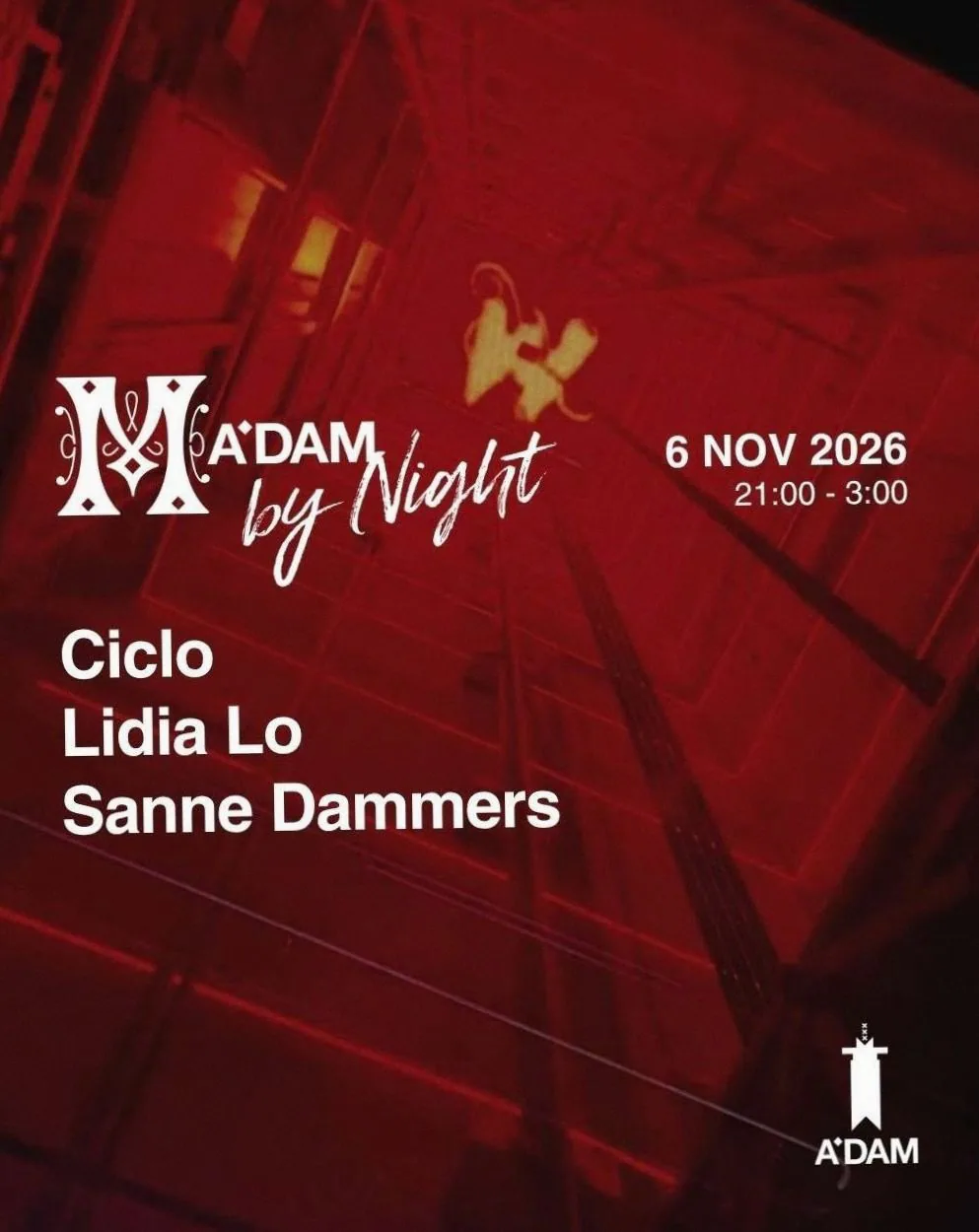 Madam by Night invites: VELVET · Madam Amsterdam, Amsterdam · Fri, 6 Nov 2026