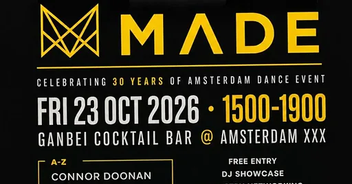 Made in ADE · Ganbei Karaoke, Amsterdam · vr 23 okt 2026