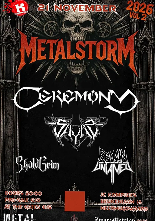 Metalstorm · JC Kompleks, Heerhugowaard · za 21 nov 2026