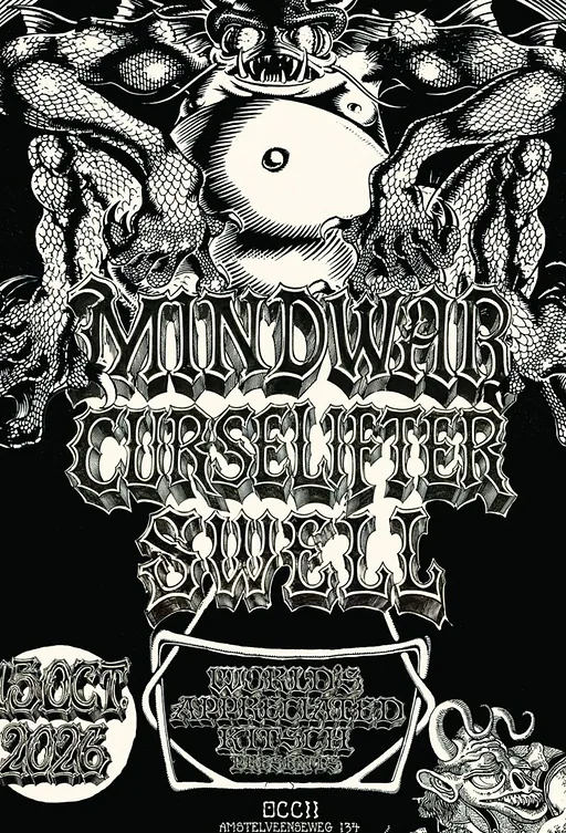 MINDWAR (BE) + CURSELIFTER + SWELL · OCCII, Amsterdam · do 15 okt 2026