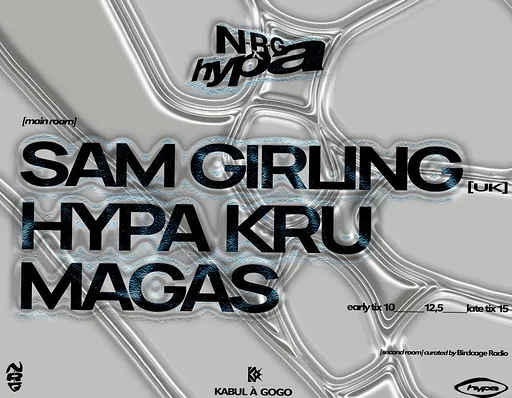 N-R-G × HYPA present: Sam Girling (UK) · KABUL à GoGo, Utrecht · vr 25 sep 2026