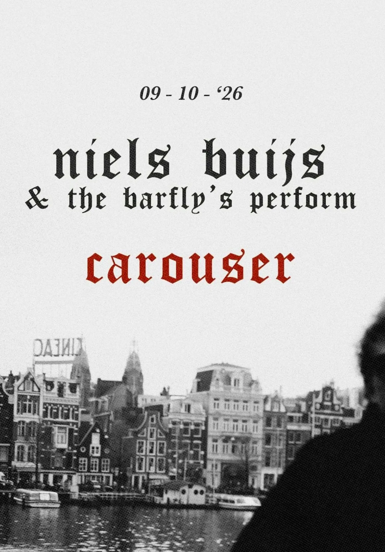 Niels Buijs & The Barfly's presenteren Carouser · Poppodium PX, Volendam · vr 9 okt 2026