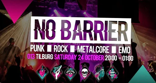NO BARRIER · 013, Tilburg · za 24 okt 2026