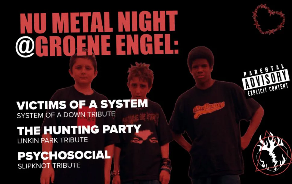 Nu Metal Night: The Hunting Party + Victims of a System + Psychosocial · Groene Engel, Oss · vr 11 sep 2026