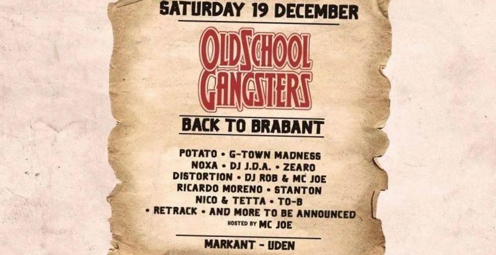 OldSchool Gangsters on Tour - Met o.a. DJ Rob & MC Joe, Potato, DJ J.D.A. en Distortion · Markant Theater Maashorst, Uden · za 19 dec 2026