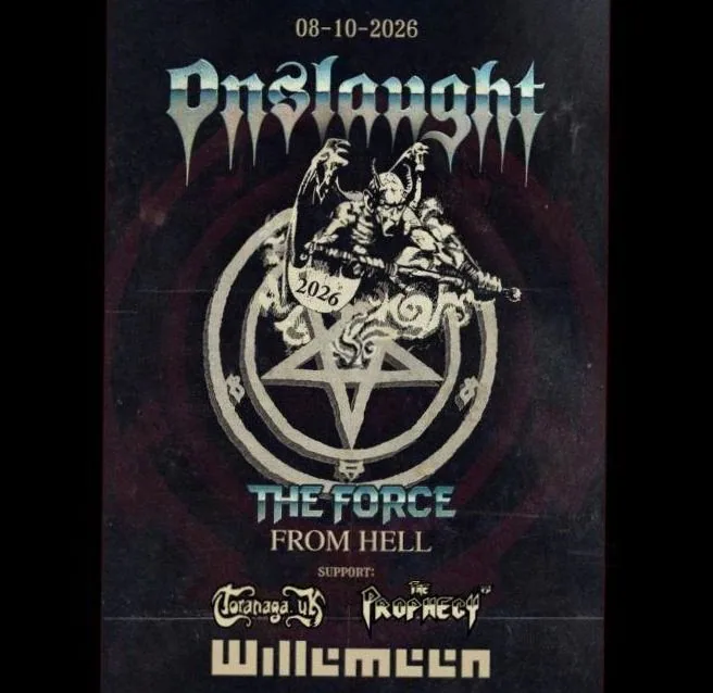 Onslaught (UK) + The Prophecy 23 (DE) + Toranaga UK · Willemeen, Arnhem · Thu, 8 Oct 2026