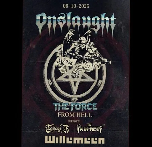 Onslaught (UK) + The Prophecy 23 (DE) + Toranaga UK · Willemeen, Arnhem · do 8 okt 2026