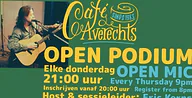 Open Podium, voor iedereen die muziek wil maken! Inschrijven vanaf 20 uur · Cafe Averechts, Utrecht · do 12 nov 2026