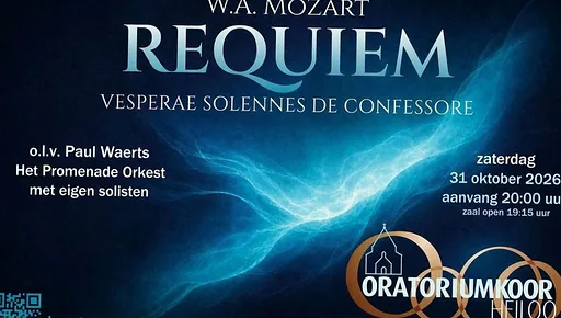 Oratoriumkoor Heiloo - Requiem en Vesperae Solennes de Confessore · Cultuurkoepel Heiloo, Heiloo · za 31 okt 2026