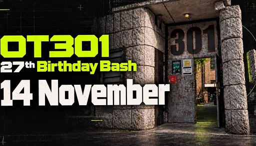 OT301 - 27th Birthday Bash - Night program · OT301, Amsterdam · za 14 nov 2026