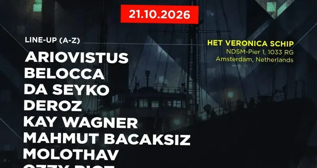OUTKZT pres. Berlin Records, Mainground Music, KRAFT Events, TRAGEDIE ADE Showecase · Veronicaschip, Amsterdam · wo 21 okt 2026