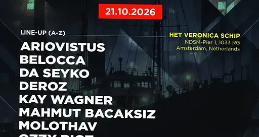 OUTKZT pres. Berlin Records, Mainground Music, KRAFT Events, TRAGEDIE ADE Showecase · Veronicaschip, Amsterdam · wo 21 okt 2026