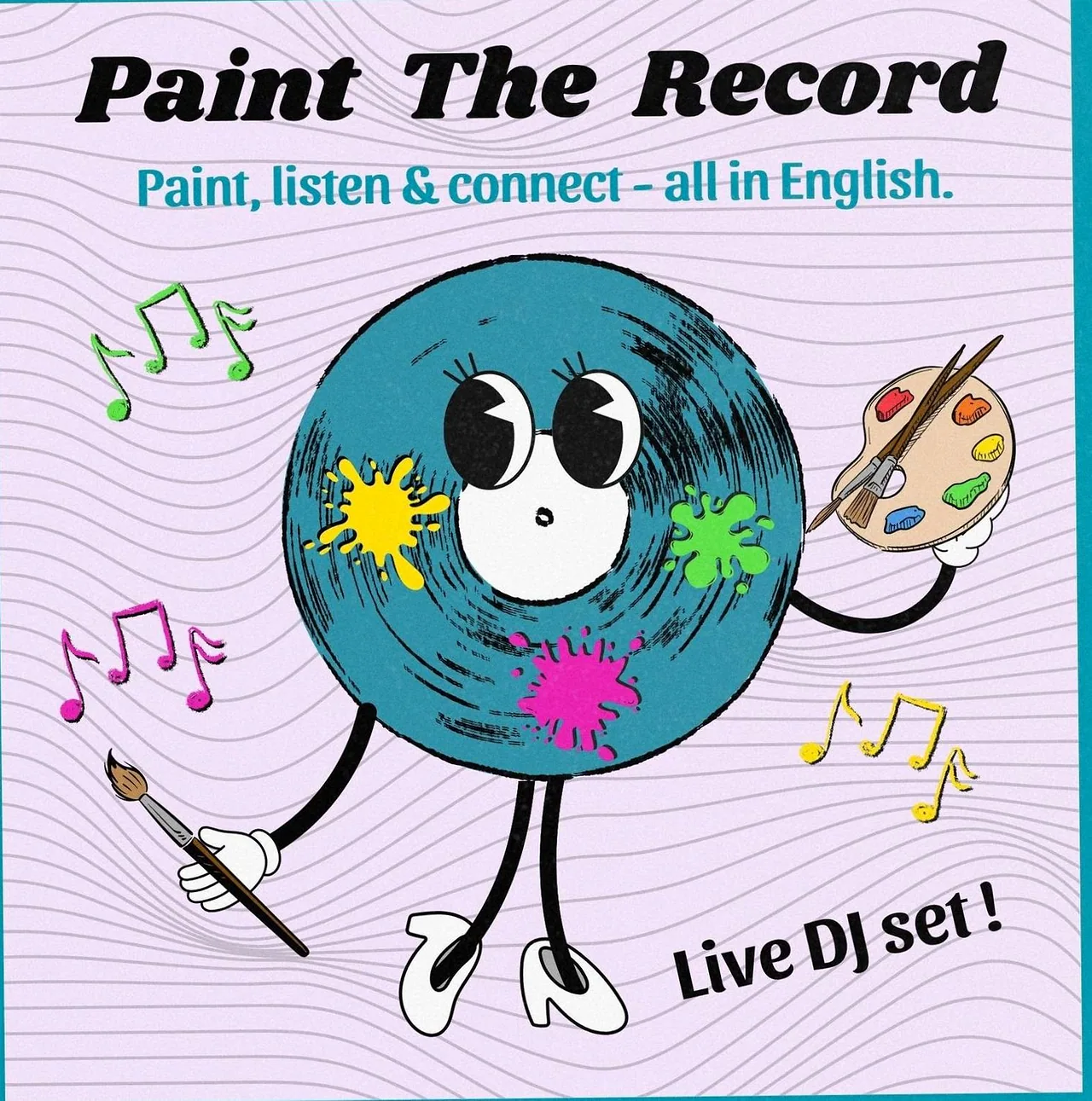 Paint the Record | Paint, listen & connect! — achtergrondafbeelding