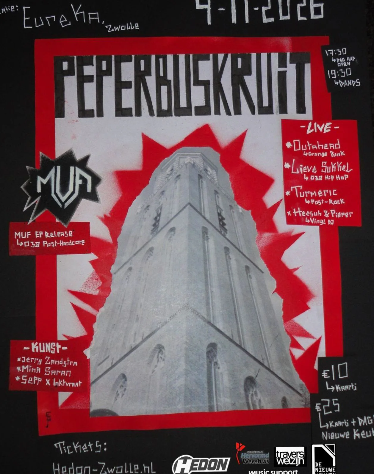 PEPERBUSKRUIT: MUF - TURMERIC - OUTAHEAD · Eureka, Zwolle · Wed, 4 Nov 2026