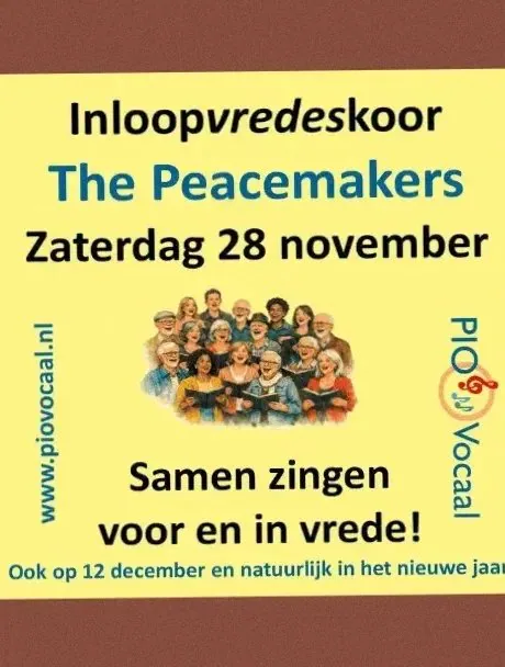 PIO Vocaal Inloopvredeskoor The Peacemakers · Theater Posa, Lelystad · za 28 nov 2026