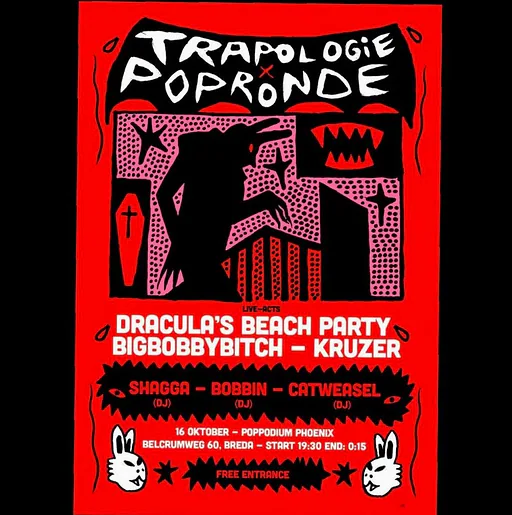 Popronde x Tr4pologie: Bigbobbybitch, Kruzer & Dracula's Beach Party · Poppodium Phoenix, Breda · Fri, 16 Oct 2026