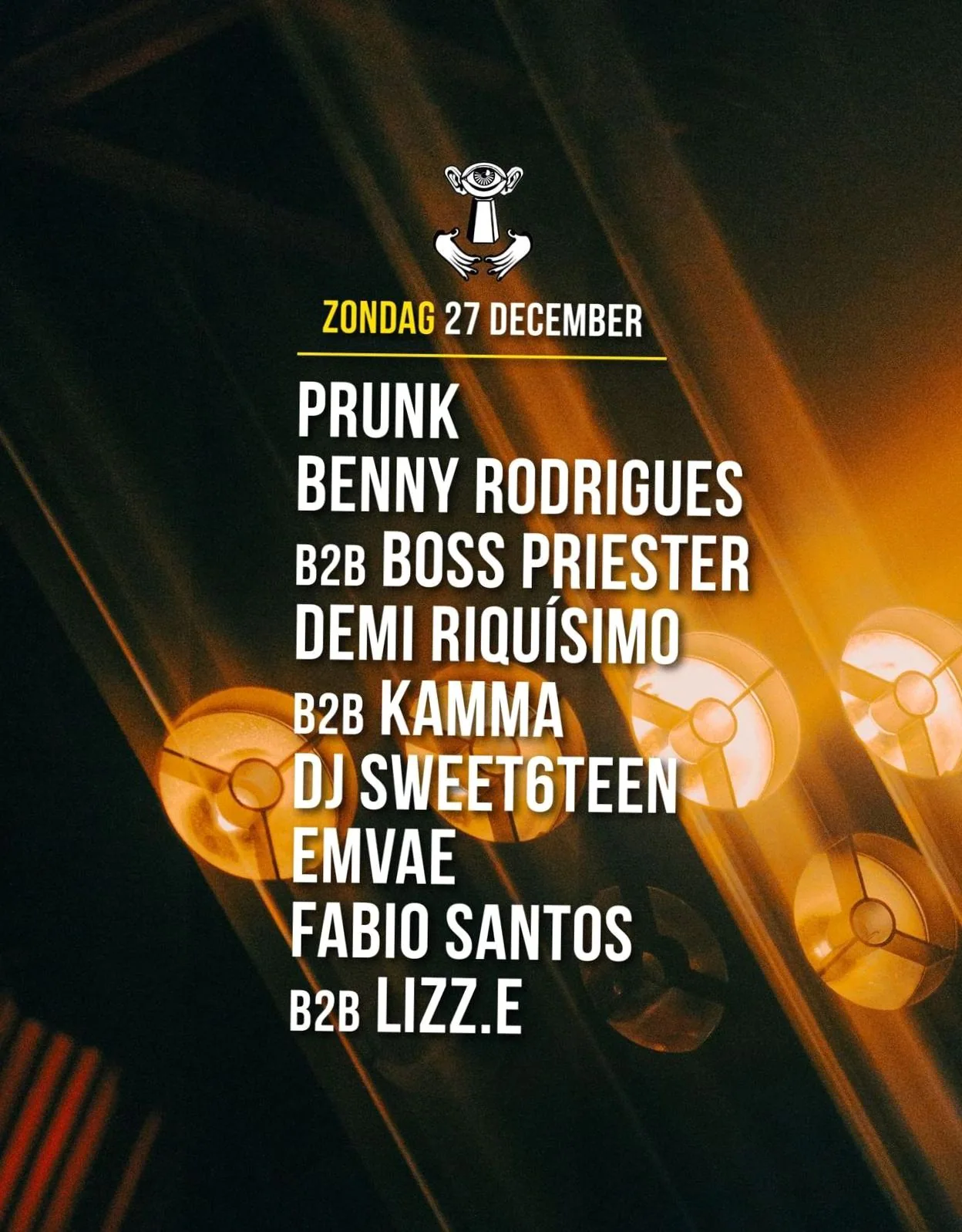 Prunk / Benny Rodrigues / Boss Priester & more · Thuishaven festivalterrein, Amsterdam · zo 27 dec 2026
