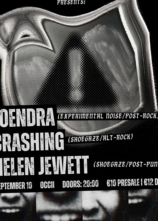 Ragdawl presents: Toendra + Helen Jewett + Crashing · OCCII, Amsterdam · do 10 sep 2026
