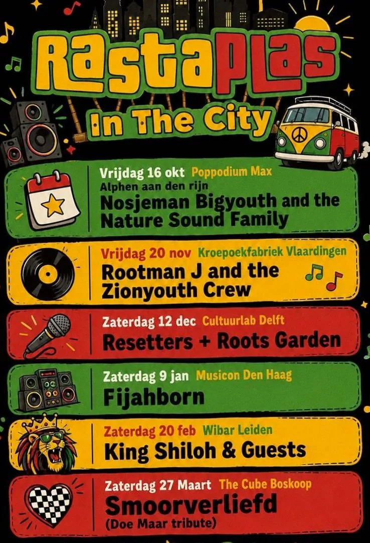 Rastaplas in the City - Roots Garden & The Resetters · Cultuurlab, Delft · za 12 dec 2026