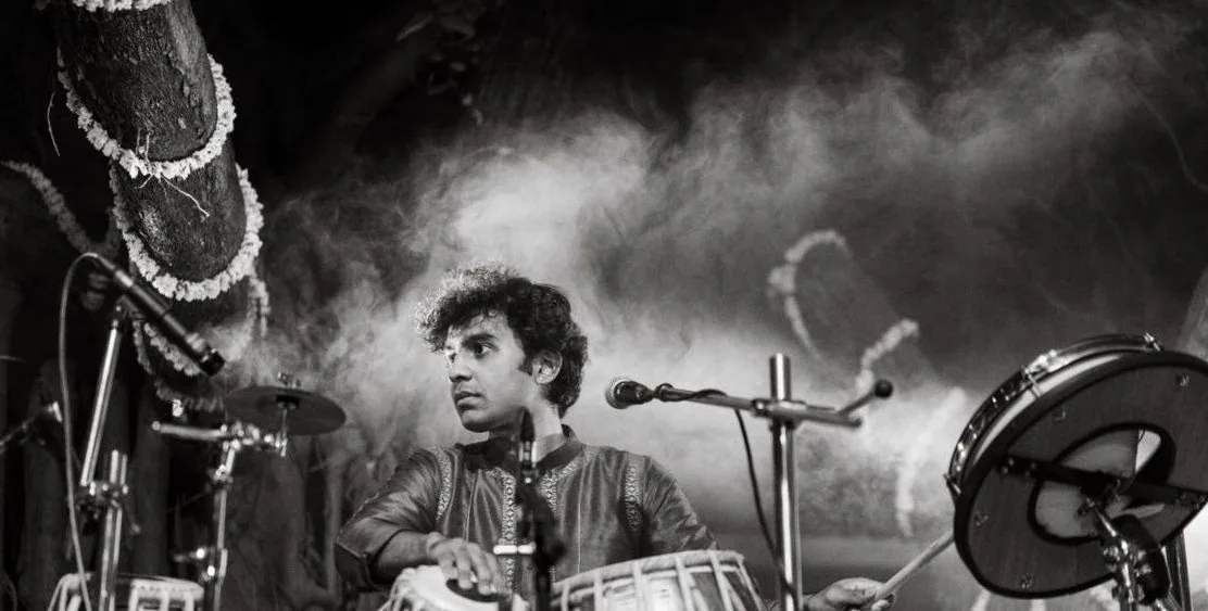 Rhythm Roots - Ishaan Ghosh, Sabir Sultan Khan, Krishna Musale + Manjoor Khan — background image