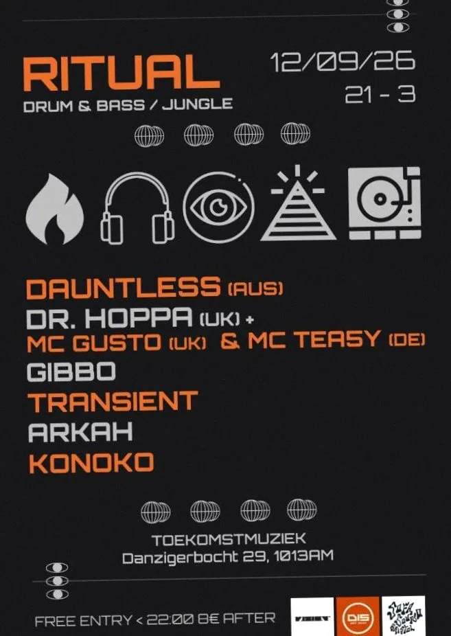 Ritual, Drum & Bass/Jungle · Toekomstmuziek, Amsterdam · za 12 sep 2026