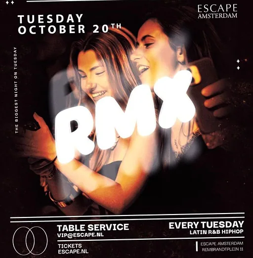 RMX · Escape, Amsterdam · di 20 okt 2026
