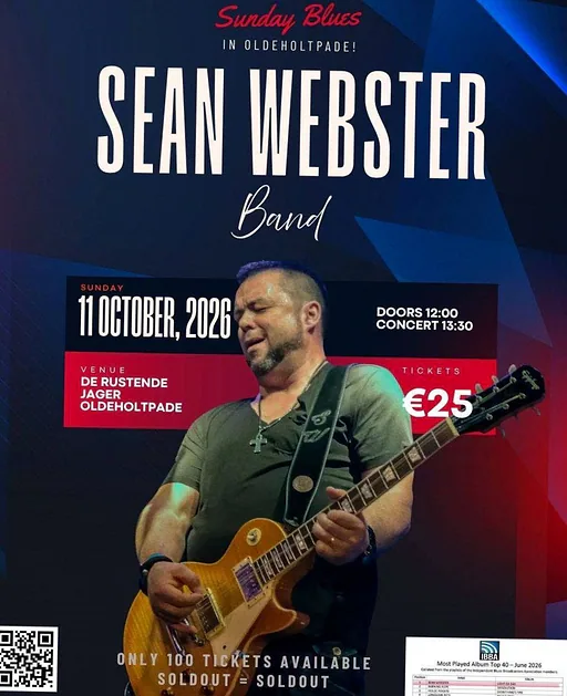 Sean Webster Band – Sunday Blues · Café De Rustende Jager, Oldeholtpade · Sun, 11 Oct 2026