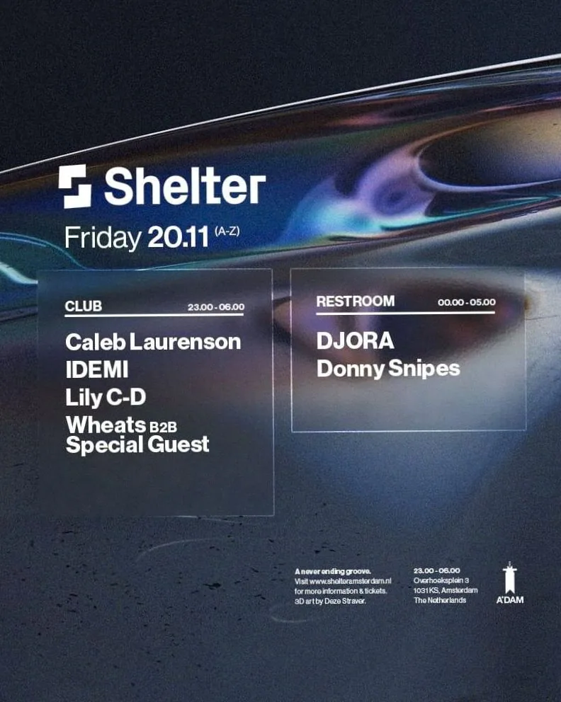 Shelter | Caleb Laurenson, Wheats b2b special guest & more — background image