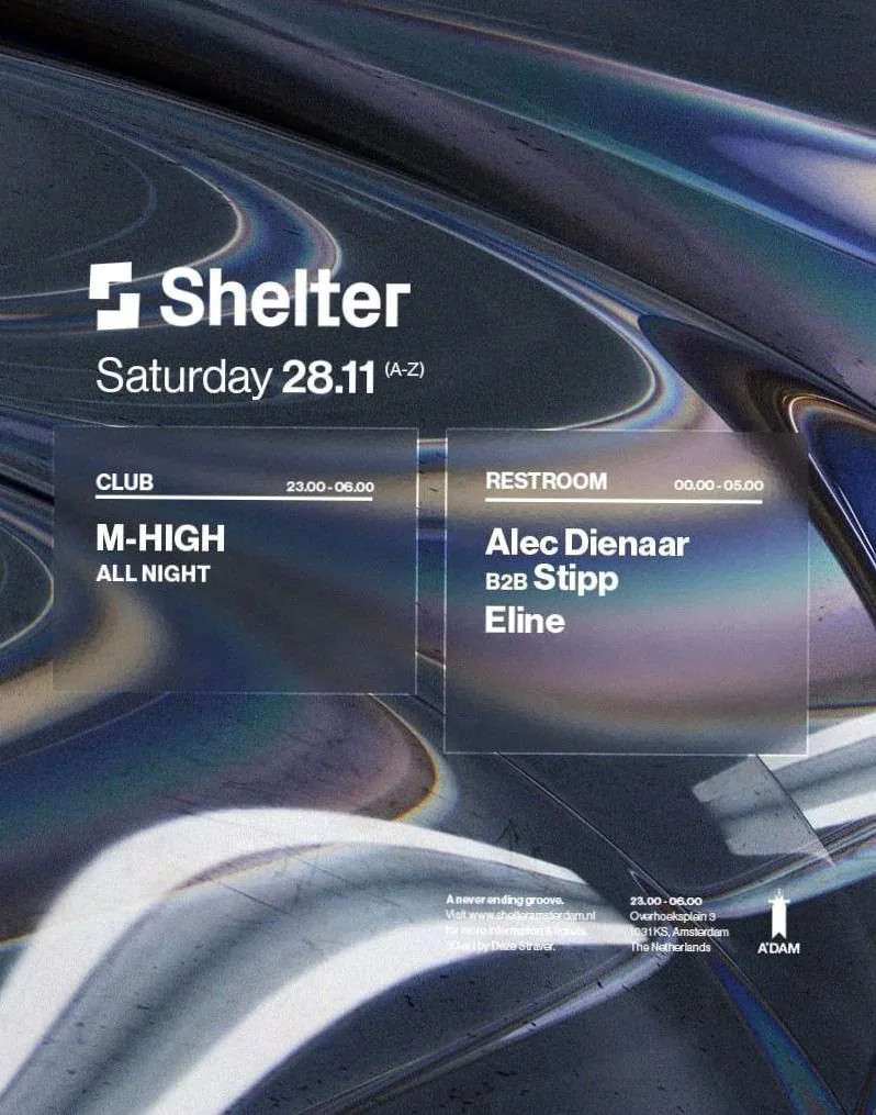 Shelter | M-HIGH (all night) · Shelter, Amsterdam · za 28 nov 2026