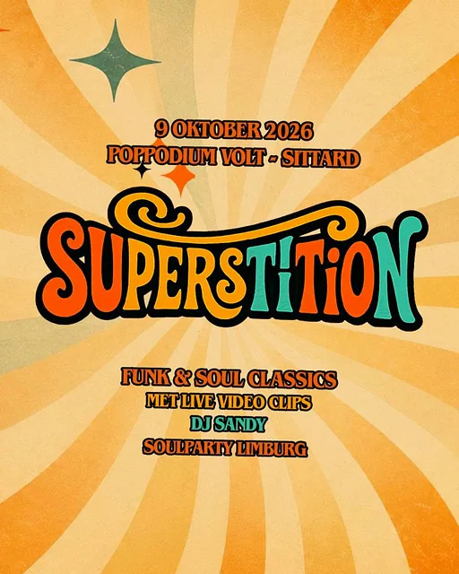 Superstition met DJ Sandy · Poppodium Volt, Sittard · vr 9 okt 2026