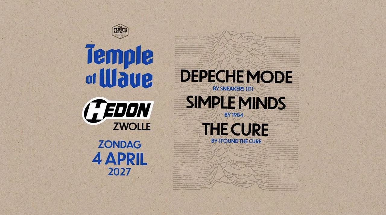 TEMPLE OF WAVE TRIBUTE NIGHT: THE CURE + DEPECHE MODE + SIMPLE MINDS · Hedon, Zwolle · zo 4 apr 2027