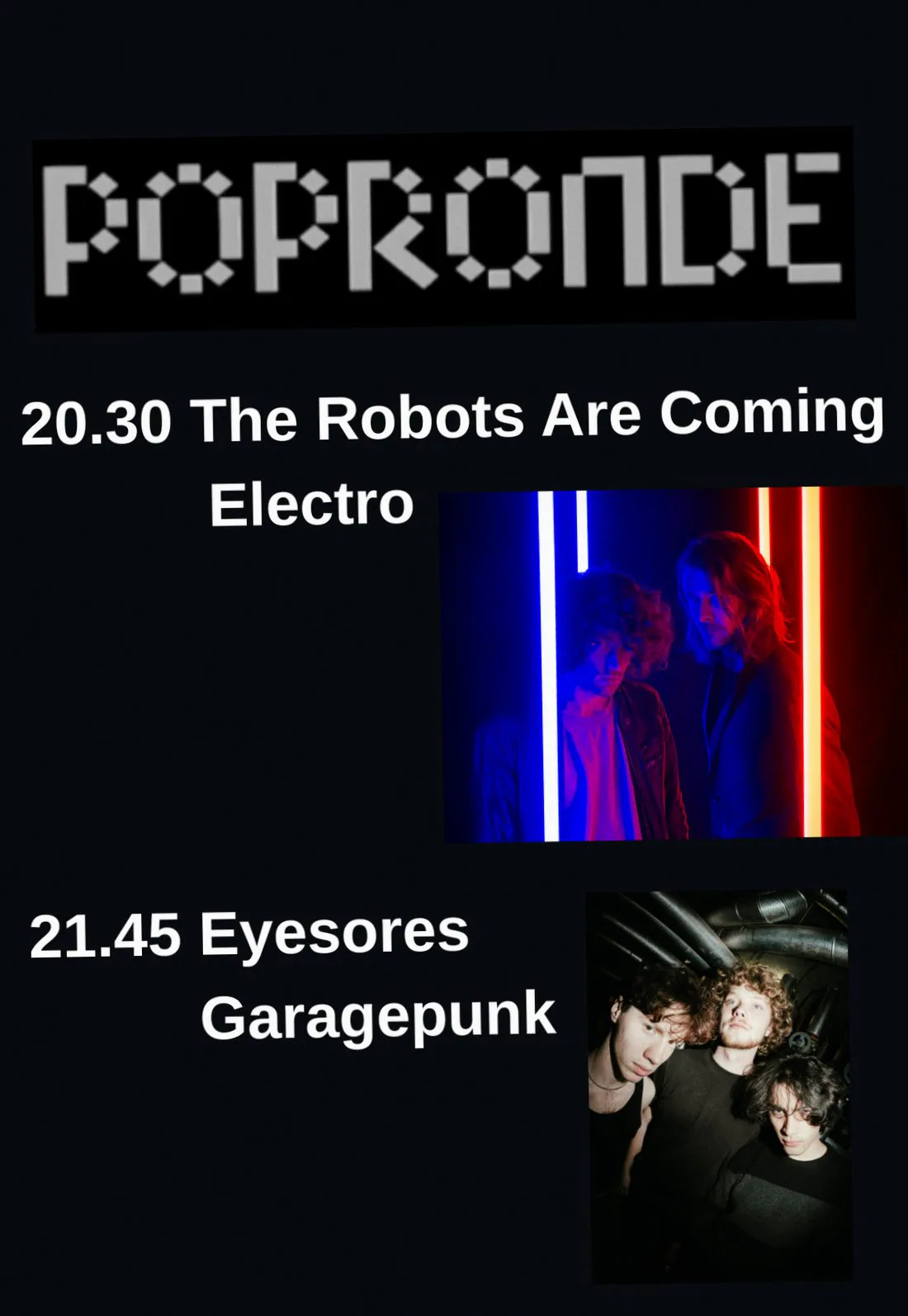 The Robots Are Coming & Eyesores — achtergrondafbeelding