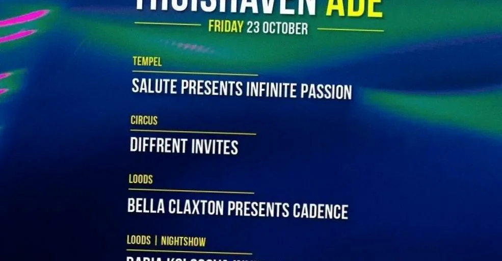 Thuishaven ADE Friday · Thuishaven festivalterrein, Amsterdam · vr 23 okt 2026