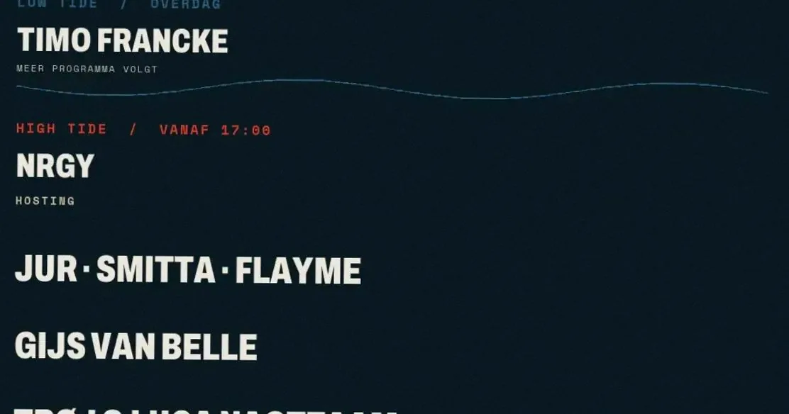 TIDE · Galla Studios, Amsterdam · za 24 okt 2026
