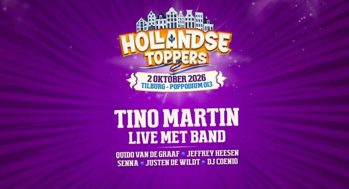 Tino Martin: Live met band · 013, Tilburg · vr 2 okt 2026