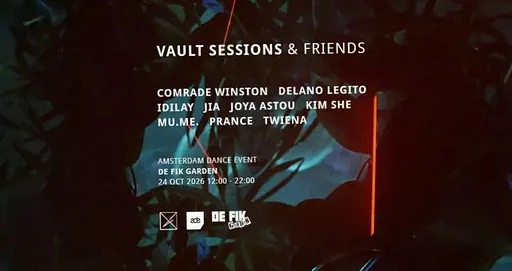 Vault Sessions & Friends ADE | De Fik Garden · De Fik, Amsterdam · Sat, 24 Oct 2026