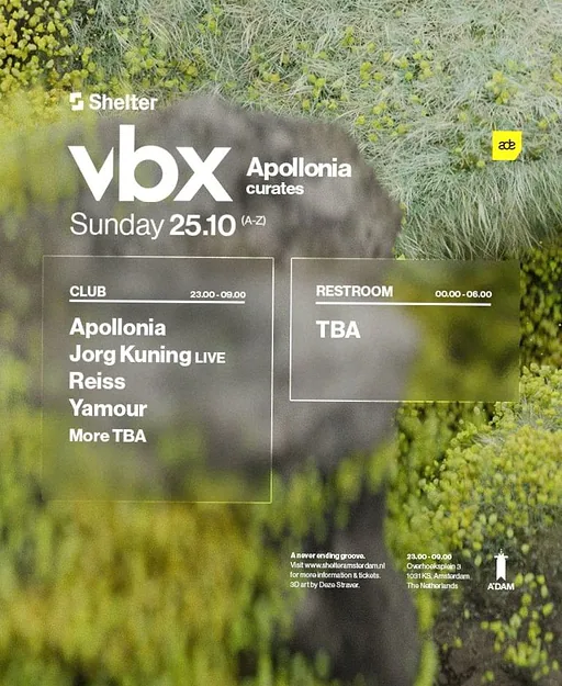 VBX · Shelter, Amsterdam · zo 25 okt 2026