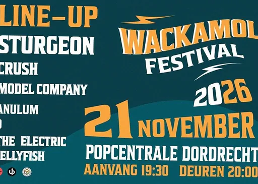 Wackamol · Popcentrale, Dordrecht · Sat, 21 Nov 2026