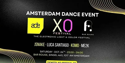 XO Festival · Bar Rouge, Amsterdam · za 24 okt 2026