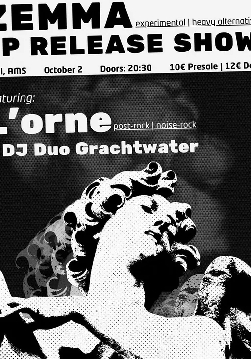 Zemma EP Release Show w/ L'orne & DJ Duo Grachtwater · OCCII, Amsterdam · vr 2 okt 2026